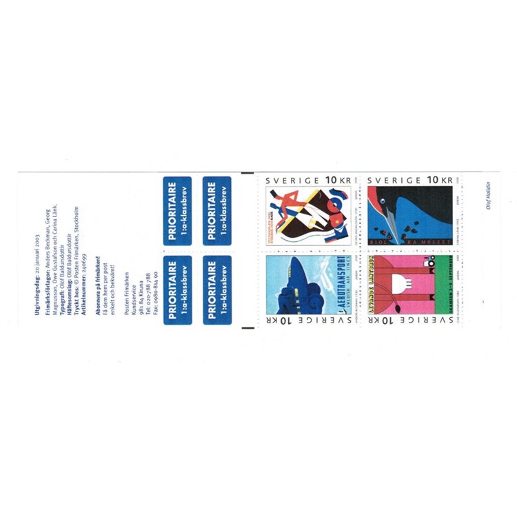 SVEZIA 2003 Europa LB MNH**