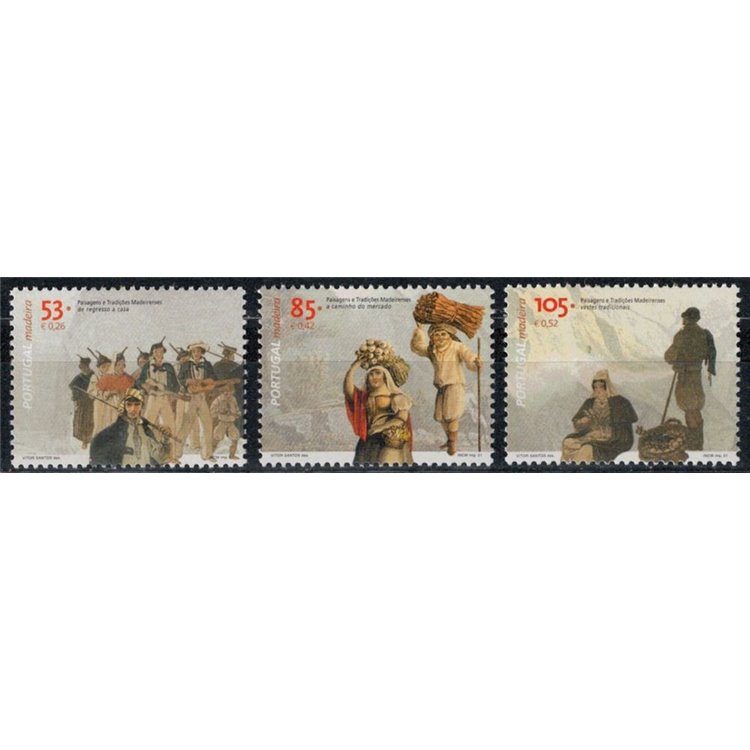 MADEIRA 2001 Landscapes and traditions 3v MNH**
