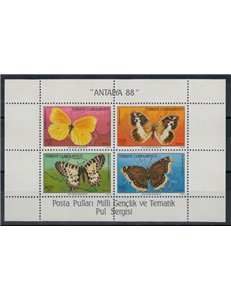 TURKEY 1988 Butterflies s/s MNH**