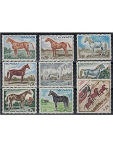 MONACO 1970 Cavalli di razza 9v MNH**