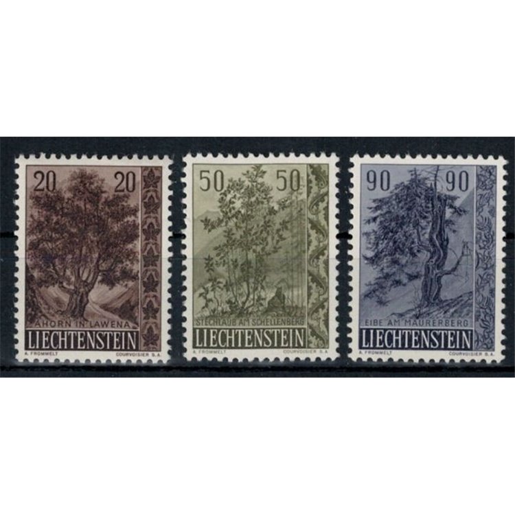 LIECHTENSTEIN 1958 Alberi e arbusti 3v MNH**
