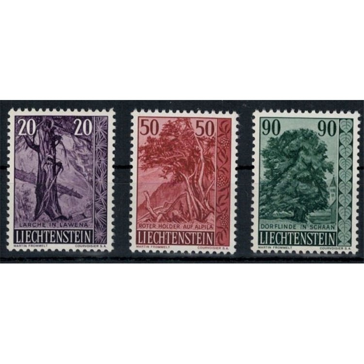 LIECHTENSTEIN 1959 Alberi e arbusti 3v MNH**