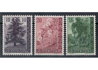 LIECHTENSTEIN 1957 Trees and shrubs 3v MNH**