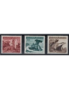 LIECHTENSTEIN 1950 Fauna, 3rd series 3v MNH**