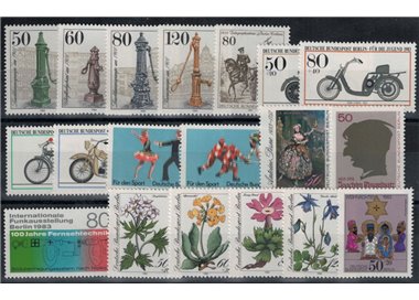 BERLIN 1983 Complete year 19v MNH**