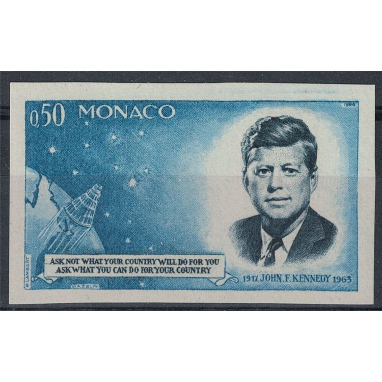 MONACO 1964 J.F. Kennedy imperforated 1v MNH**