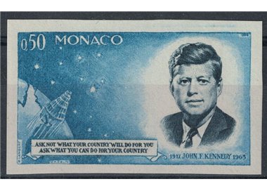 MONACO 1964 J.F. Kennedy non dentellato 1v MNH**