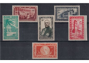 MONACO 1949 Prince Albert Centenary, airmail 6v MNH**