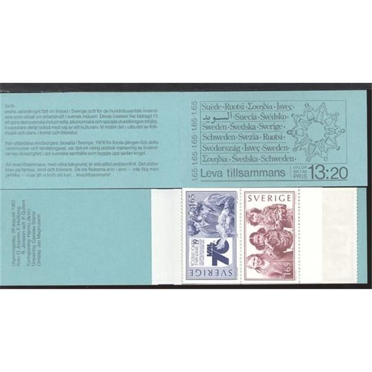 SWEDEN 1982 Living together 8v in booklet