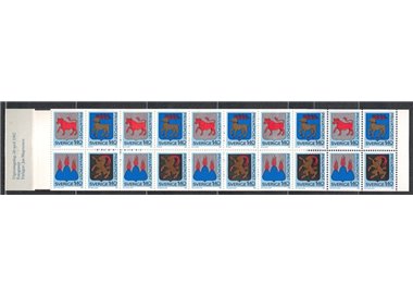 SWEDEN 1982 Provincial coats of arms 4x5v in booklet