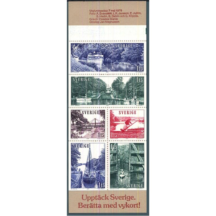 SWEDEN 1979 Tourism (Göta Canal) booklet MNH**