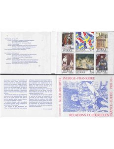 SVEZIA 1994 Relazioni culturali Sweden France 6v in libretto