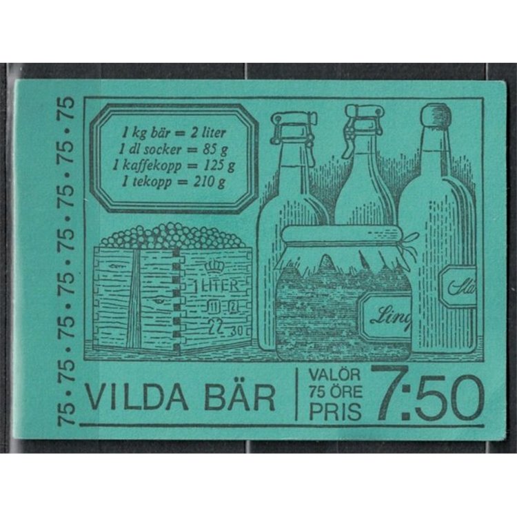 SVEZIA 1977 Bacche selvatiche LB MNH**