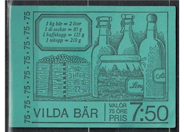 SWEDEN 1977 Wild berries booklet MNH**