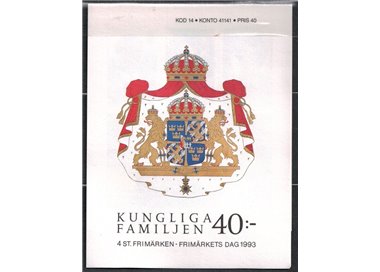 SVEZIA 1993 Famiglia Reale - Royal family 4v in libretto