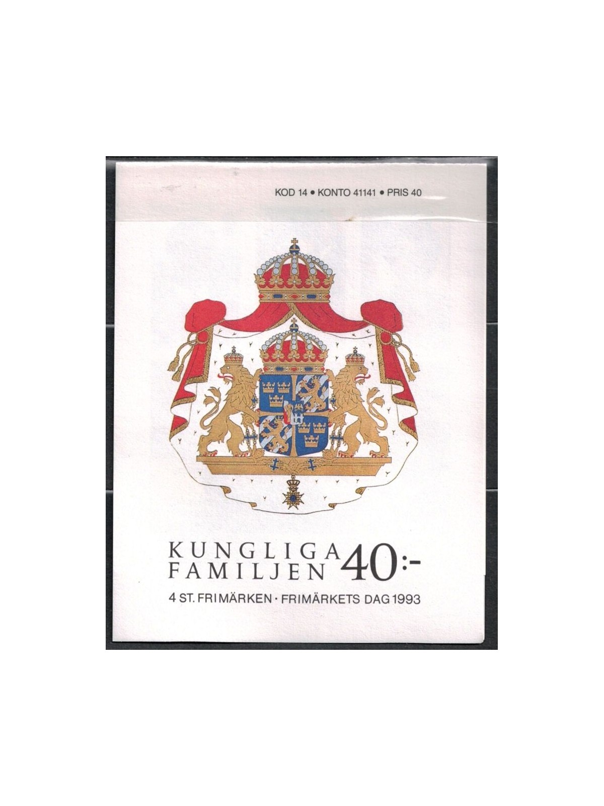 SWEDEN 1993 Royal family 4v in booklet