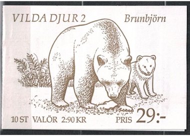 SVEZIA 1993 Fauna, animali - Animals 5x2v in libretto