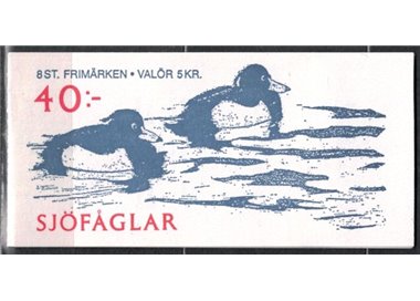 SWEDEN 1993 Water birds 2x4v in booklet