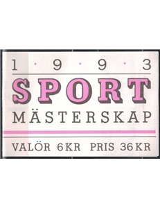 SVEZIA 1993 Avvenimenti sportivi - Sports 6v in libretto