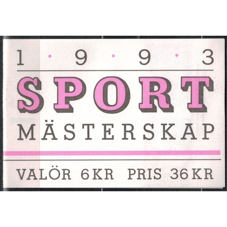 SWEDEN 1993 Sports 6v in booklet