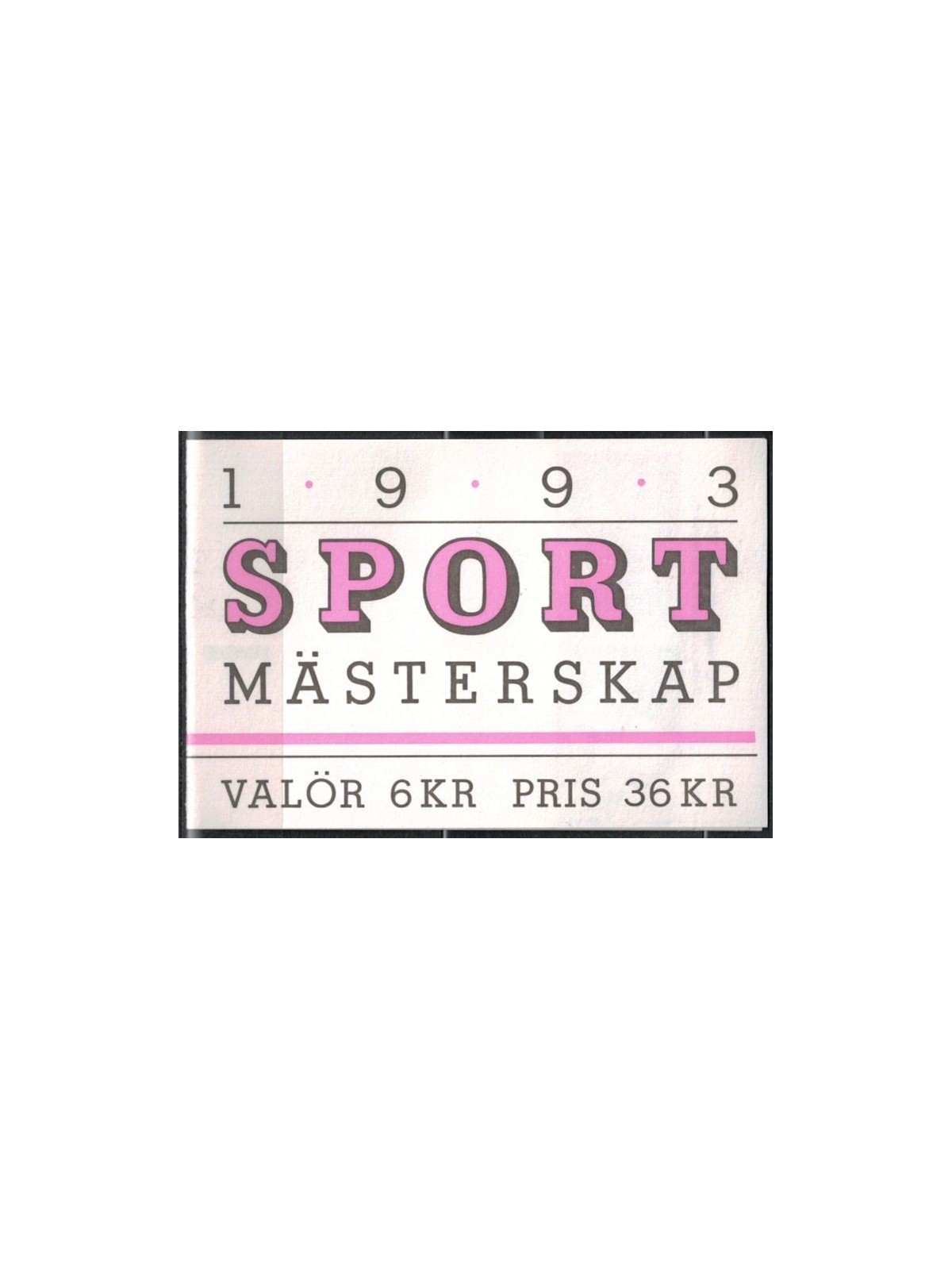 SWEDEN 1993 Sports 6v in booklet