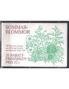 SWEDEN 1993 Wildflowers 5x4v in booklet