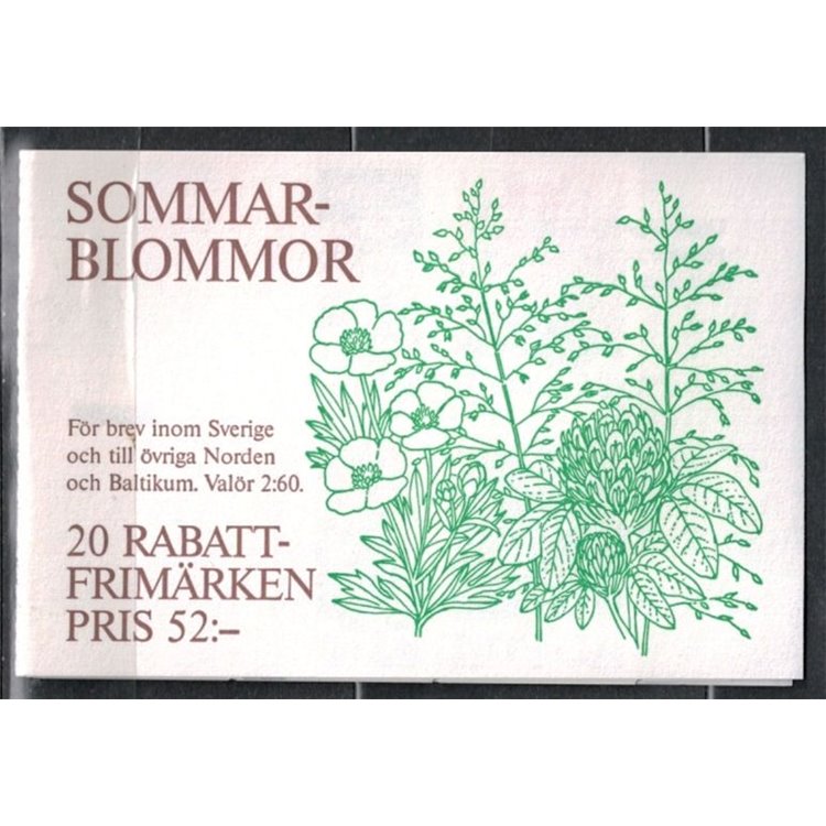 SVEZIA 1993 Fiori di campo - Flowers 5x4v in libretto
