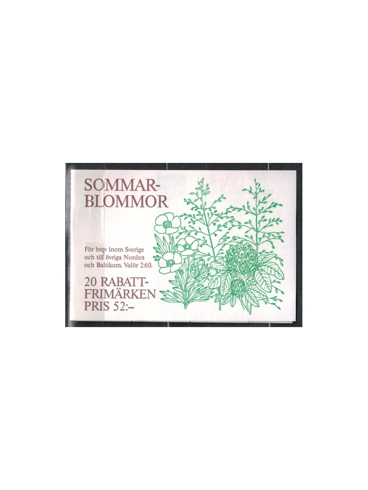 SWEDEN 1993 Wildflowers 5x4v in booklet