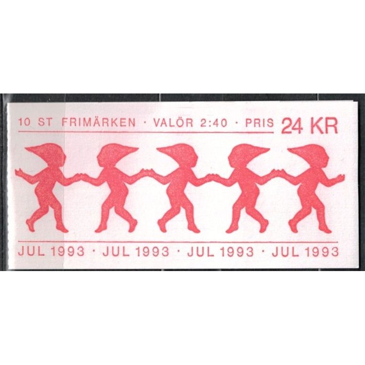 SWEDEN 1993 Christmas 5x2v in booklet