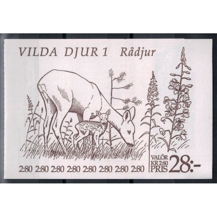 SWEDEN 1992 Animals - Animals 2x5v in booklet