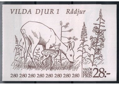 SWEDEN 1992 Animals - Animals 2x5v in booklet
