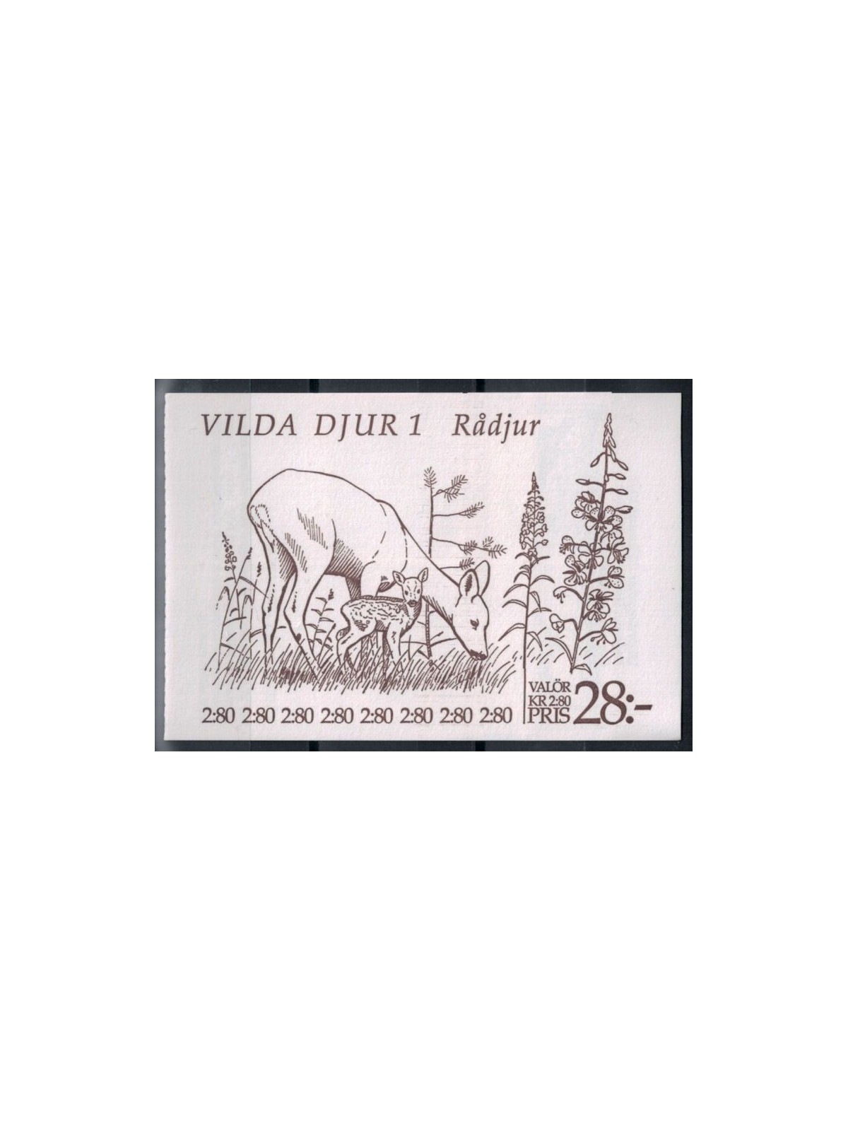 SWEDEN 1992 Animals - Animals 2x5v in booklet