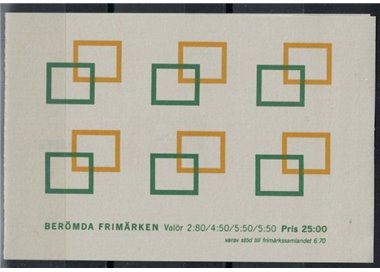 SVEZIA 1992 Francobolli famosi - Famous stamps 4v in libretto