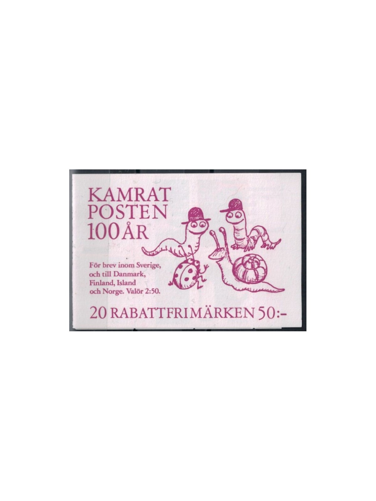SVEZIA 1992 Centenario giornalino Kamratposten - Animals 5x4v in libretto