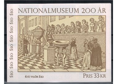 SVEZIA 1992 Bicentenario Museo Nazionale - National museum 6v in libretto