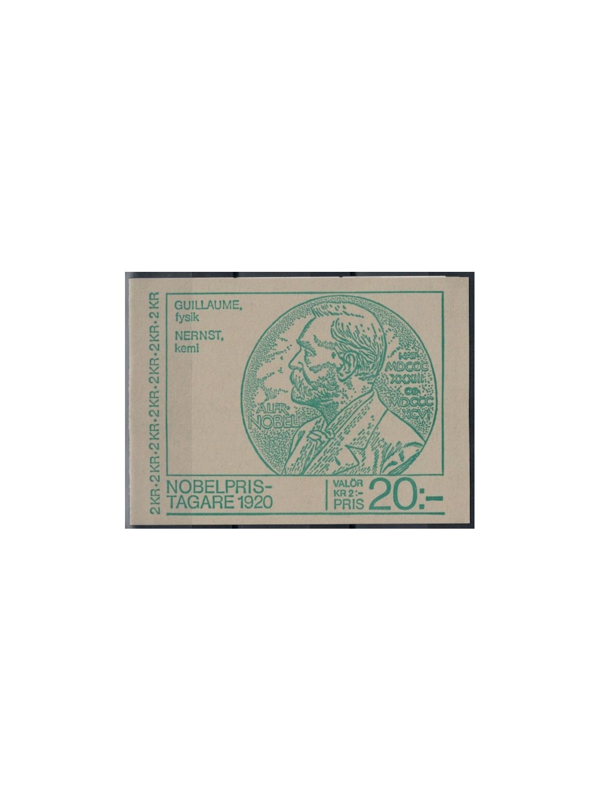 SWEDEN 1980 Nobel Prize winners 5x2v in booklet