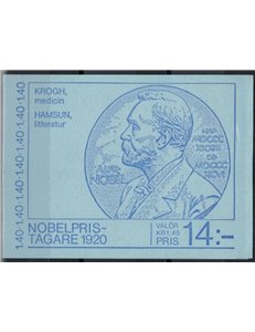 SWEDEN 1980 Nobel Prize winners 5x2v in booklet