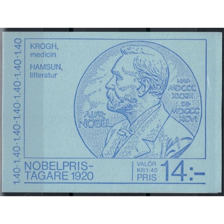 SWEDEN 1980 Nobel Prize winners 5x2v in booklet