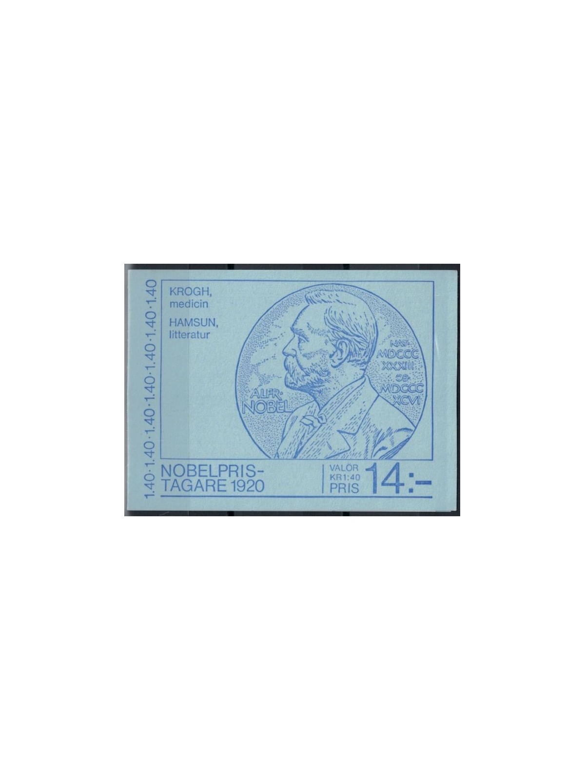 SWEDEN 1980 Nobel Prize winners 5x2v in booklet