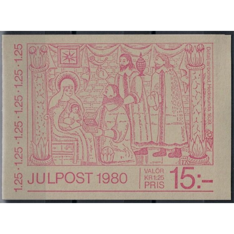 SWEDEN 1980 Christmas 12x1v in booklet