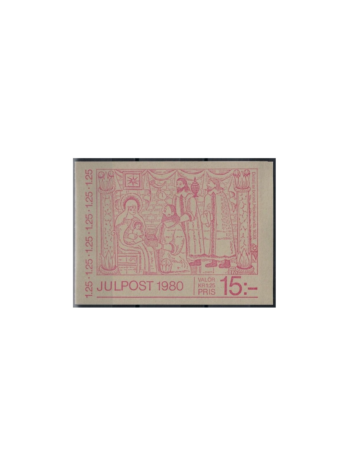 SWEDEN 1980 Christmas 12x1v in booklet