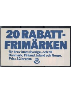 SWEDEN 1984 Provincial coats of arms 5x4v in booklet