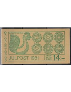 SWEDEN 1981 Christmas 5x2v in booklet