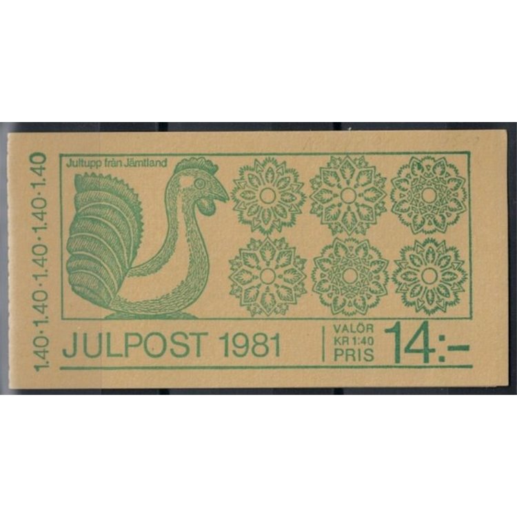 SWEDEN 1981 Christmas 5x2v in booklet