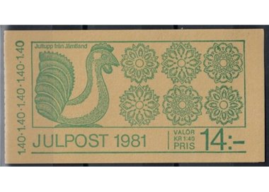 SWEDEN 1981 Christmas 5x2v in booklet