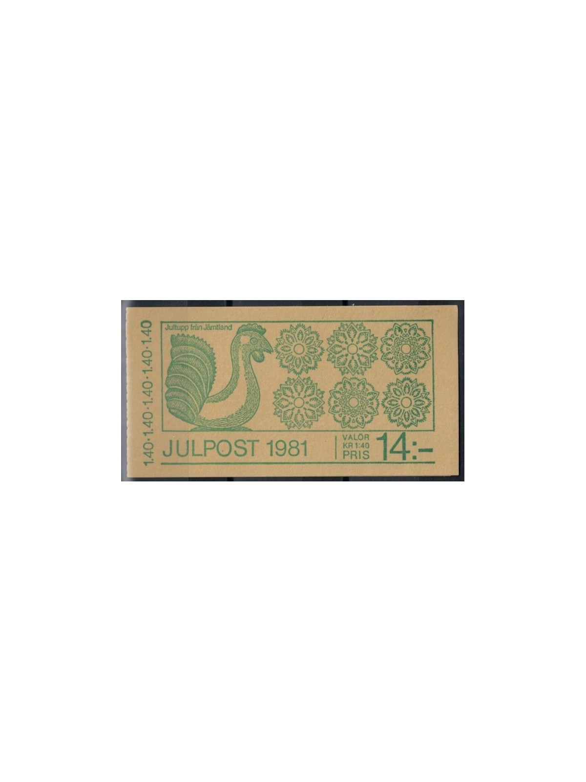 SWEDEN 1981 Christmas 5x2v in booklet