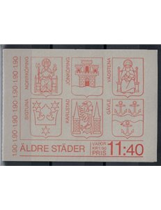 SWEDEN 1984 Old cities 6v in booklet