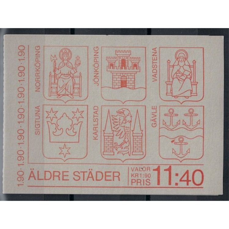 SWEDEN 1984 Old cities 6v in booklet