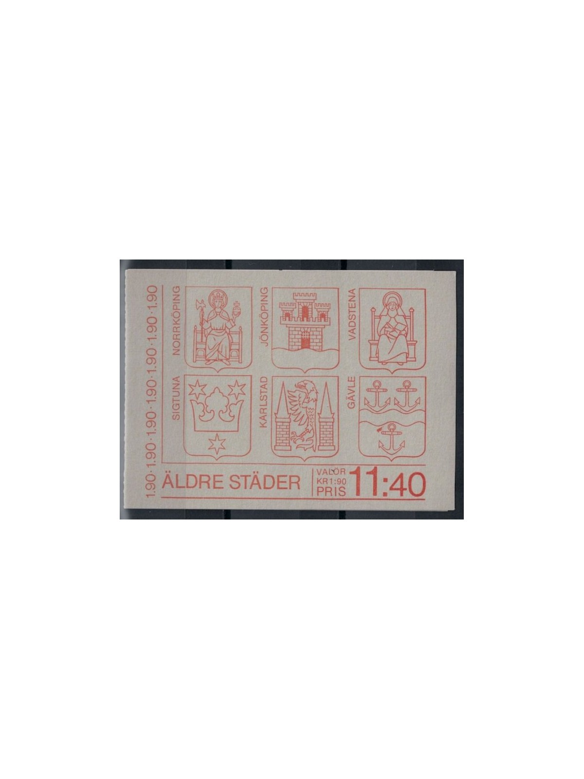 SWEDEN 1984 Old cities 6v in booklet