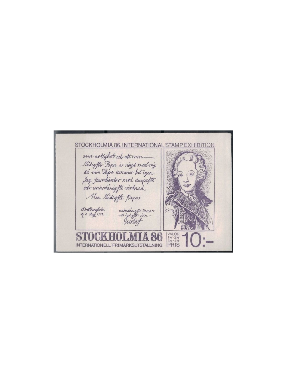 SWEDEN 1984 Stockholmia philatelic exhibition 4v in booklet